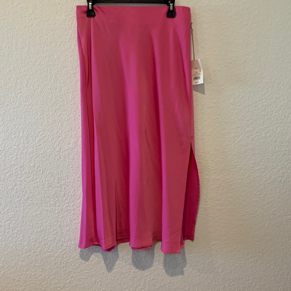 A new day pink silk skirt